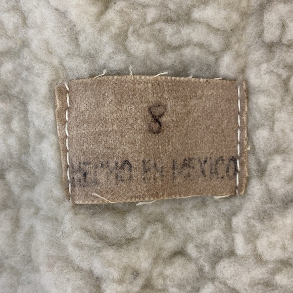 Vintage Suede Patchwork Vest Shearling Boys/Girls 8 - Picture 4 of 12